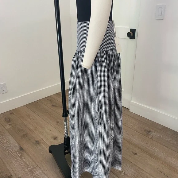 Tularosa Black and White Checkered A-Line Skirt - Picture 2 of 3